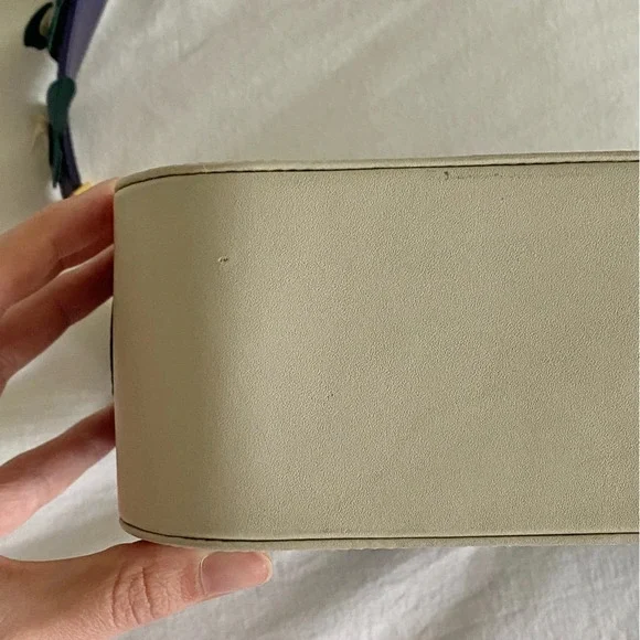 Elizabeth Sutton Leather Bag Multicolor Cream & Forest with 3D Butterfly Strap